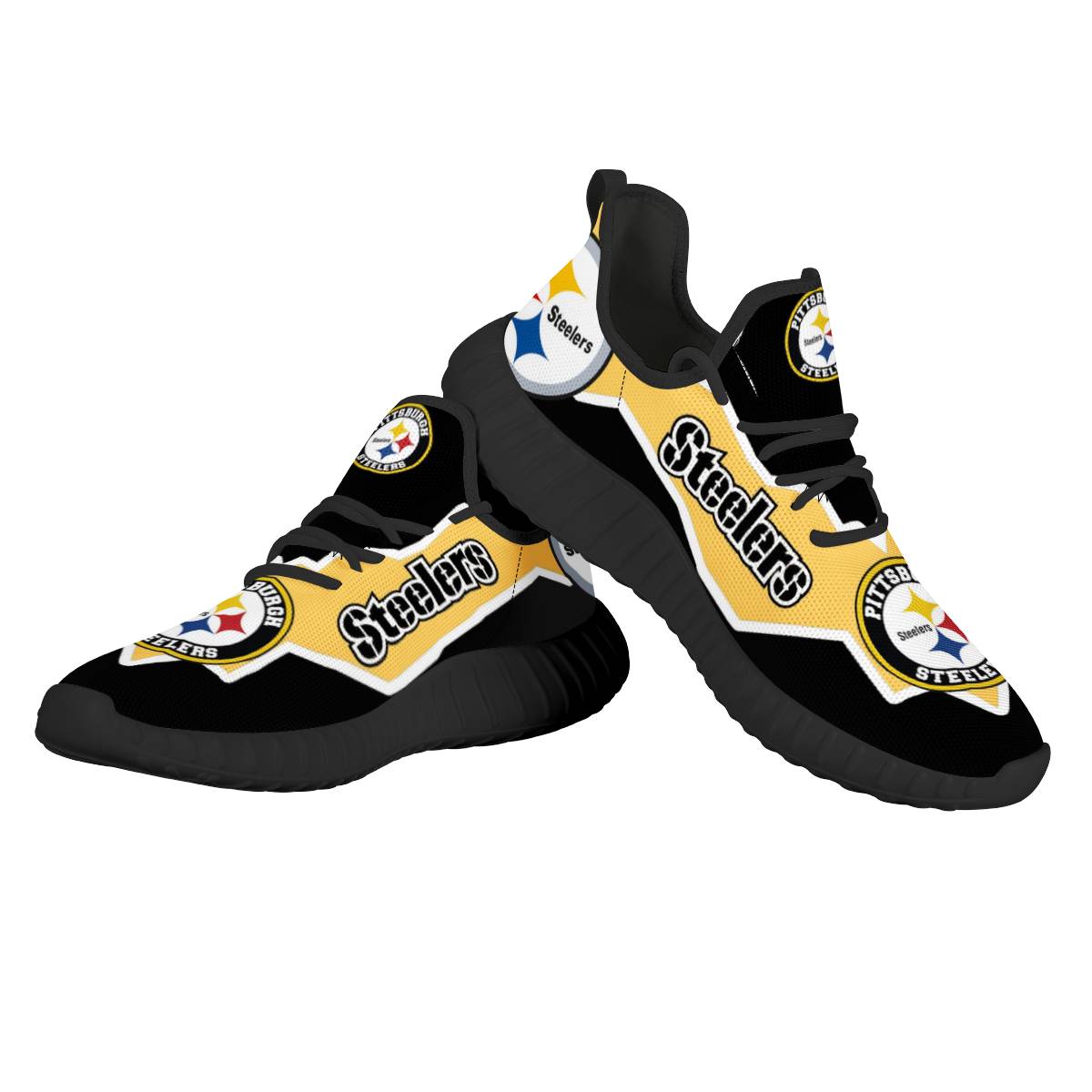 Men's Pittsburgh Steelers Mesh Knit Sneakers/Shoes 016